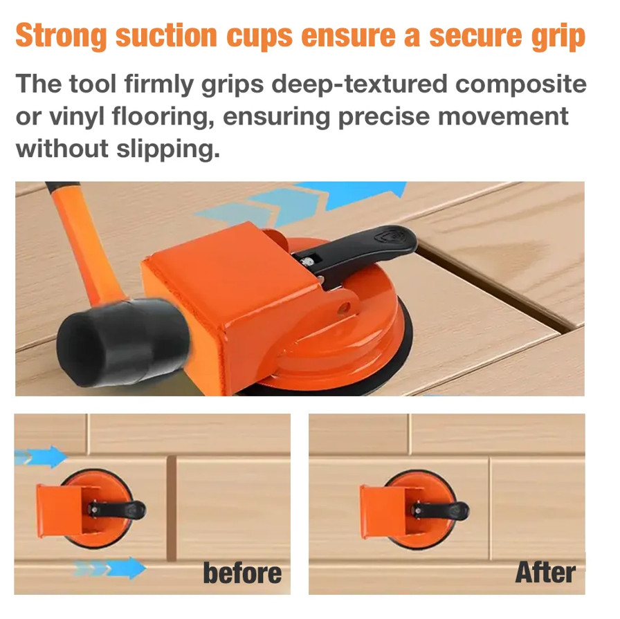 Floor Gap Fixer Tool with Suction Cup for Hardwood-Laminate and Vinyl Flooring