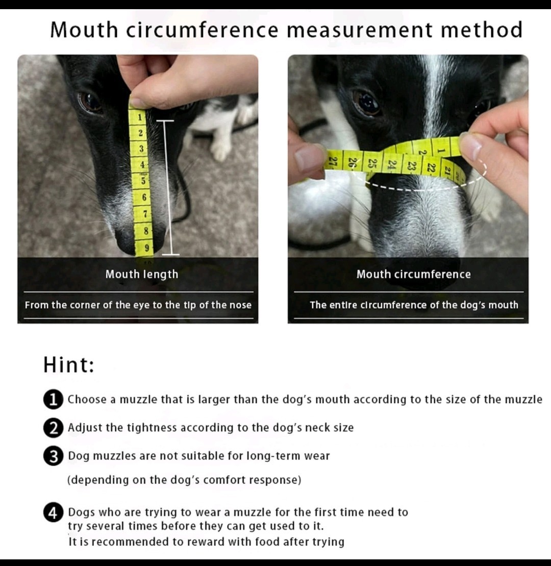 Dog Muzzle for Large Dogs, Allows Panting and Drinking, Breathable, Adjustable