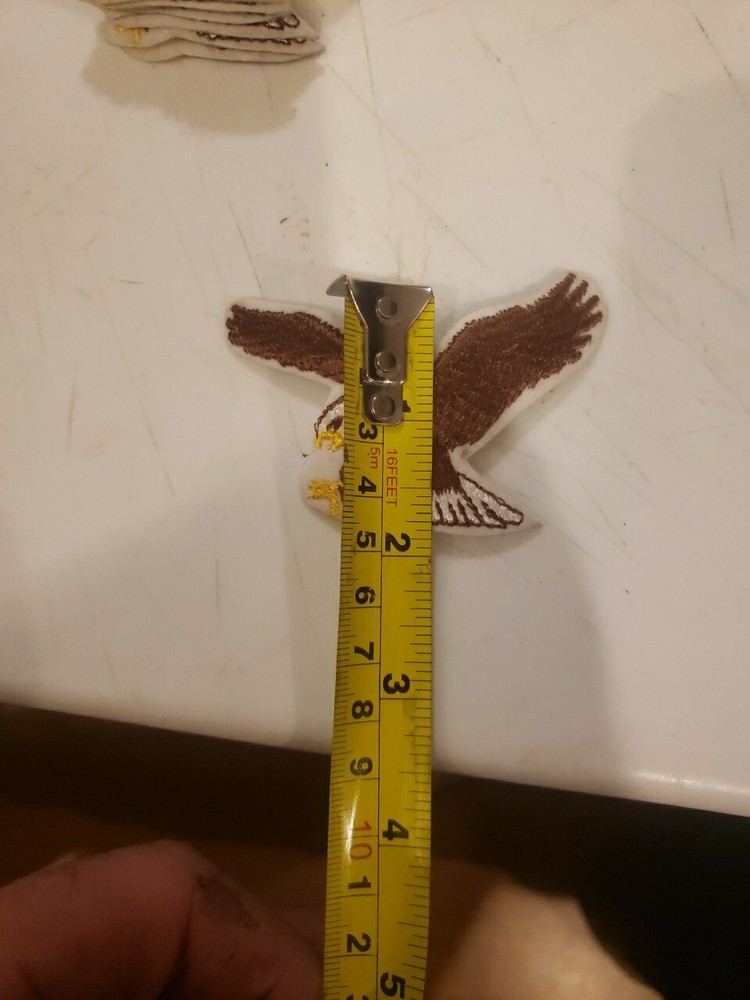 Vintage Sew-On/iron On Patch Bald Eagle, Motorcycle Jacket