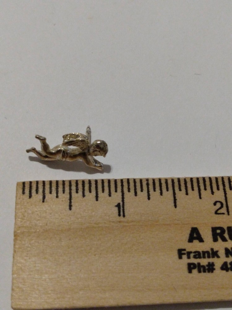 Small Silvertone Cherub Angel Tack Pin