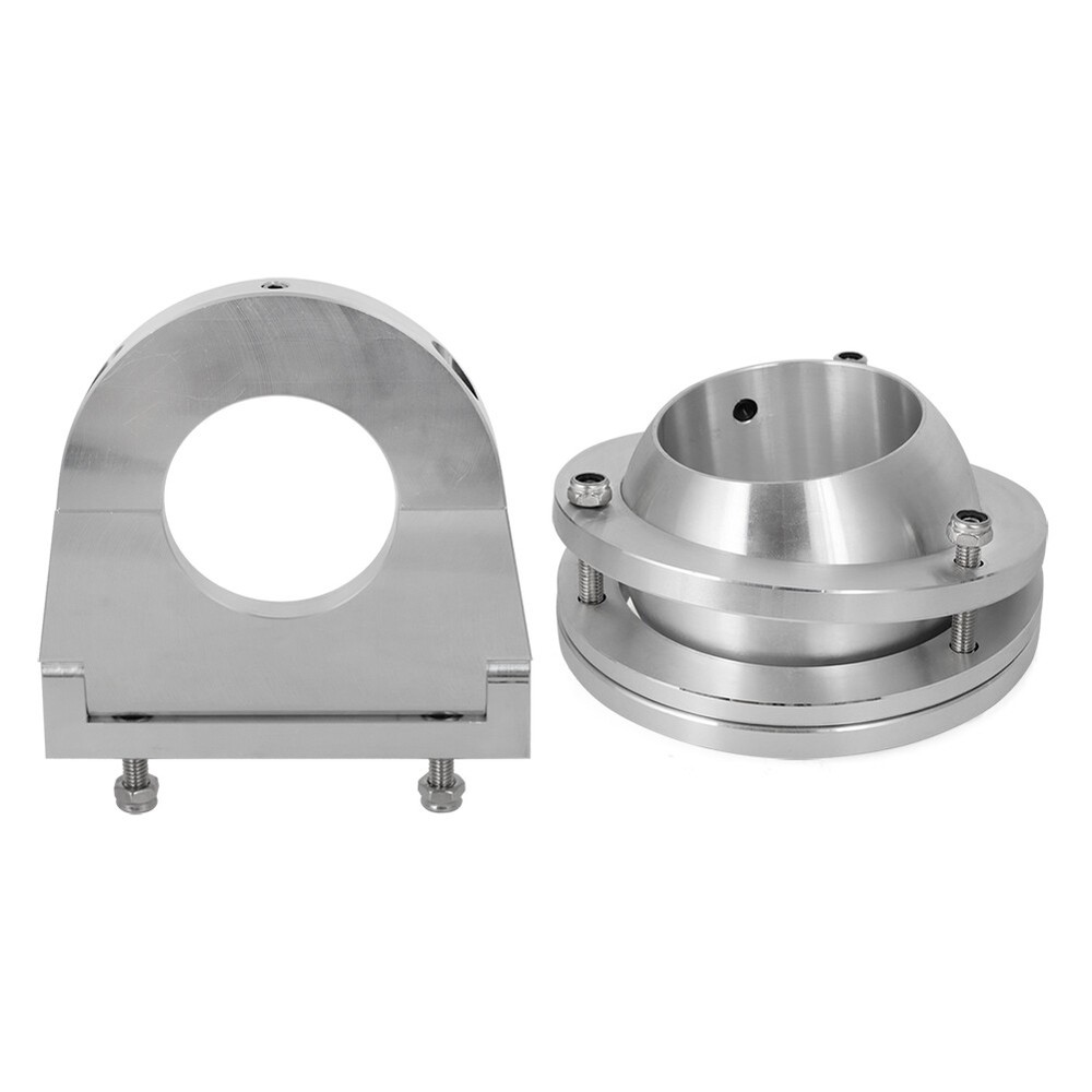 Chrome 2" Swivel Base Floor Mount 2 1/2" Steering Column Drop Comb Kit Universal