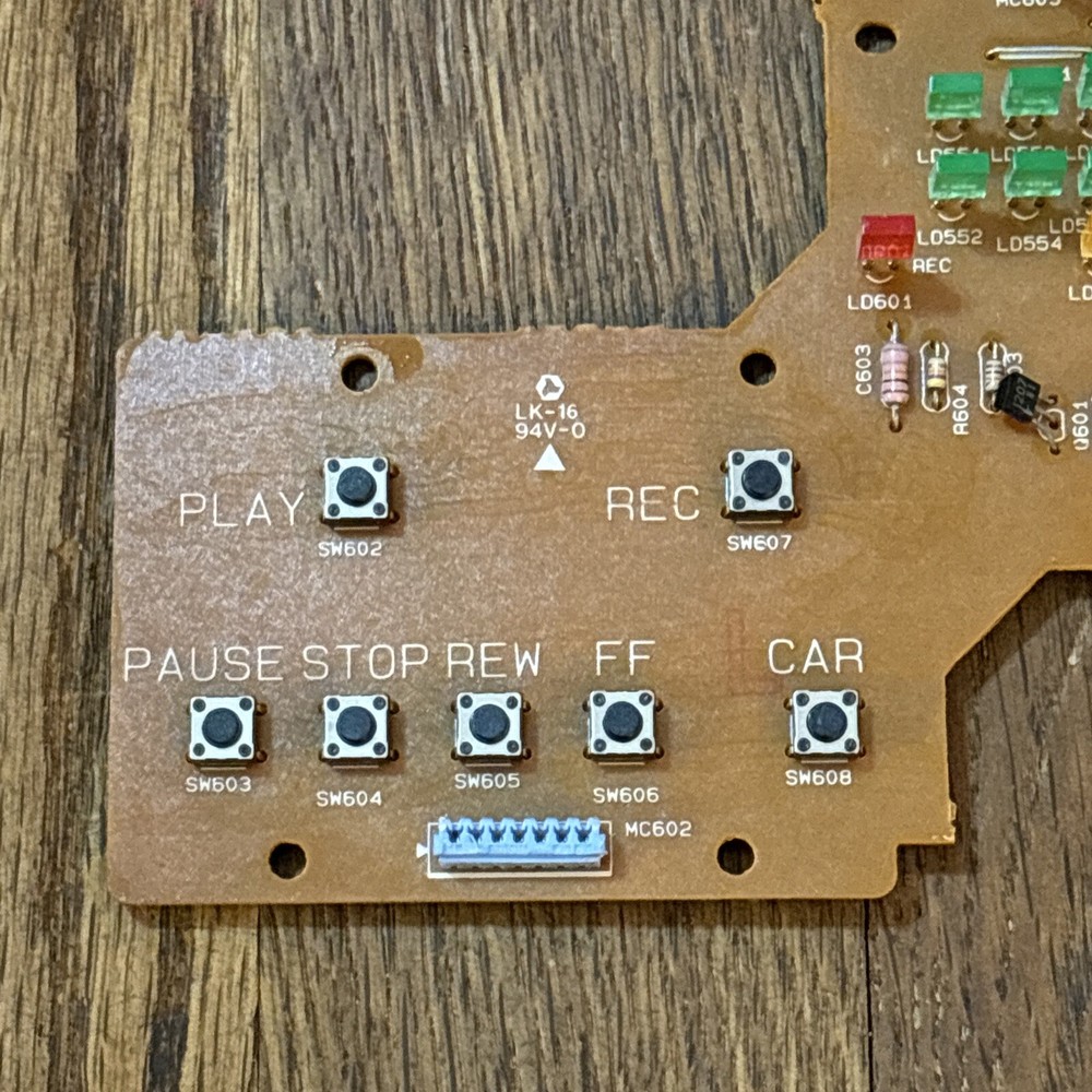 Nad 6325 Cassette Deck Pause Play Stop Button Board Assembly Working