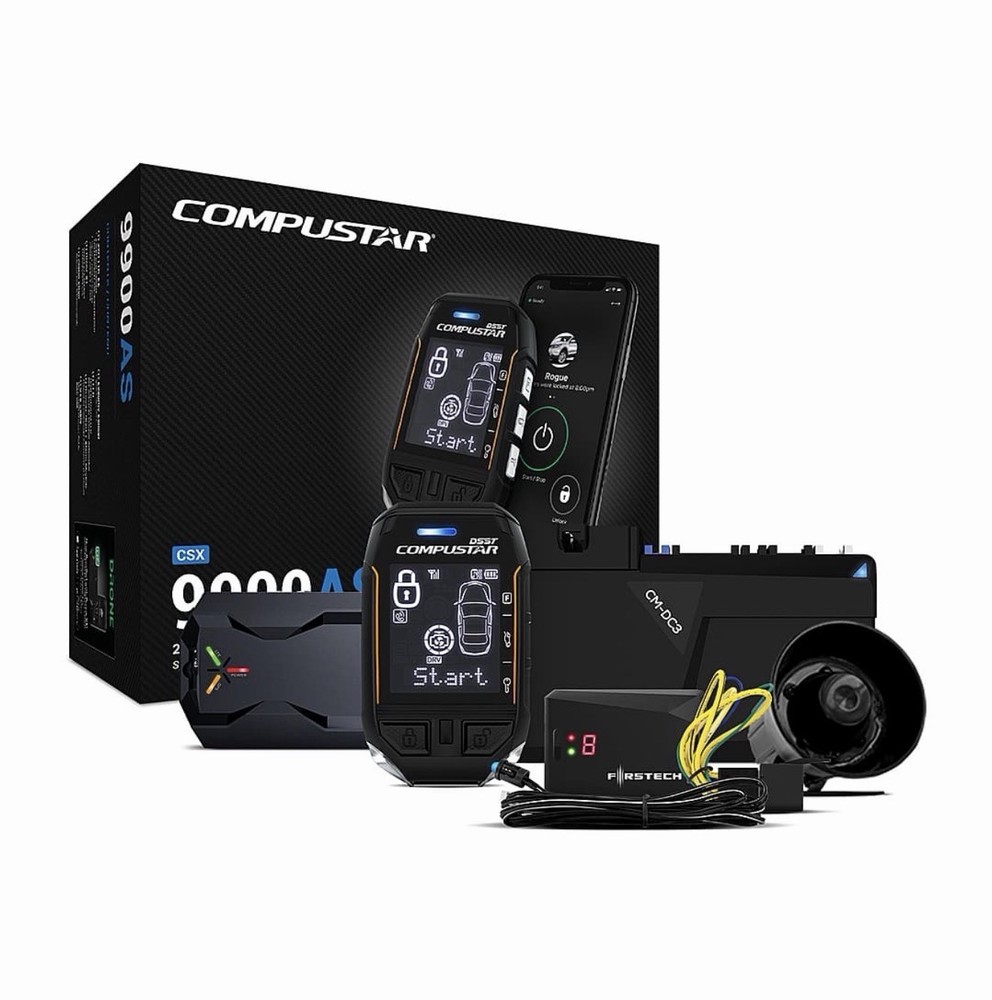 Compustar - All-in-One 2-Way Remote Start + Security Bundle w/LTE Module - Black