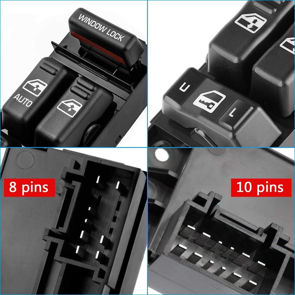 19259961 Power Window Switch Front Driver Side Compatible for 2000-2002 Chevy Si