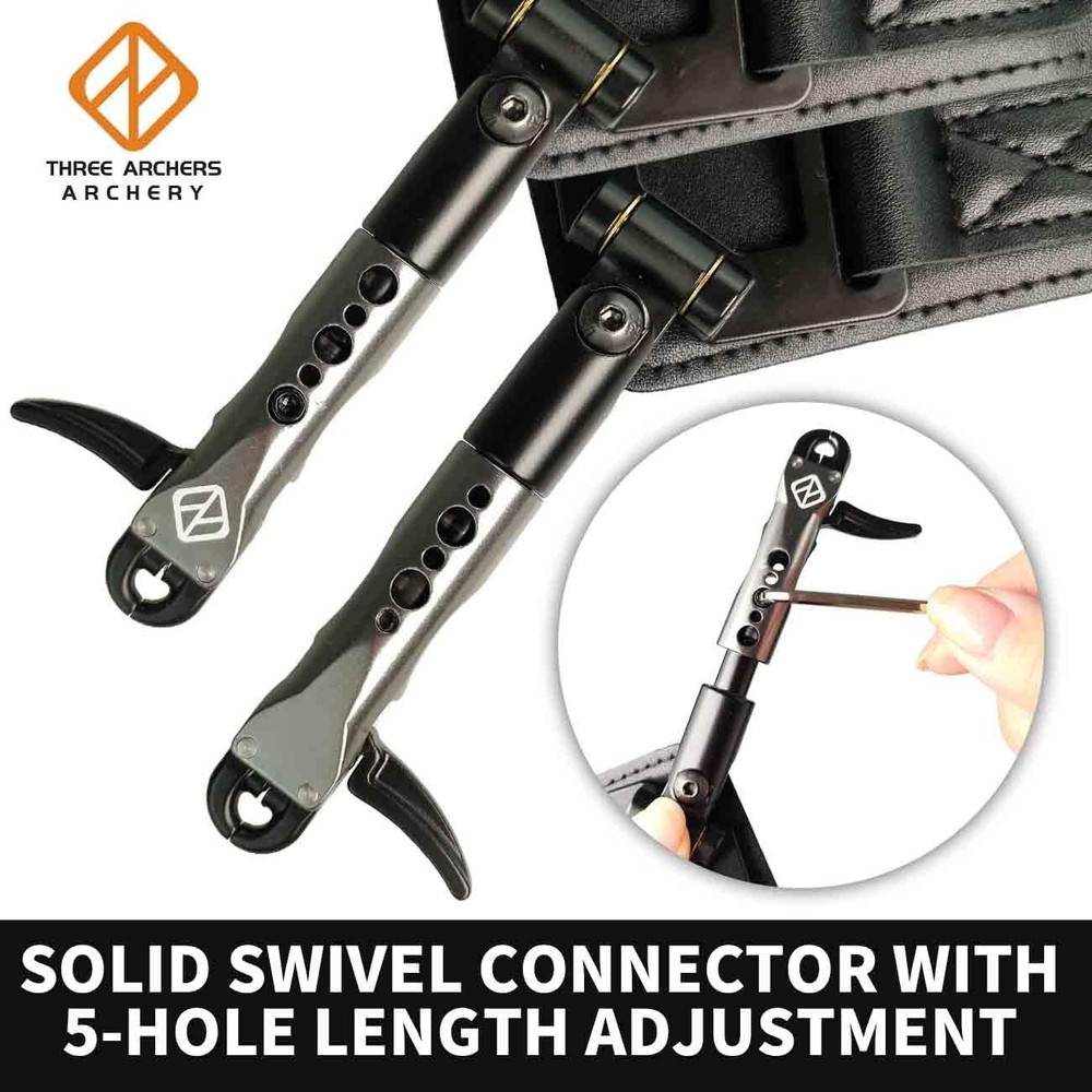 Compound Bow Release Sensitive Trigger Jaws Release with Leather Buckle Strap...