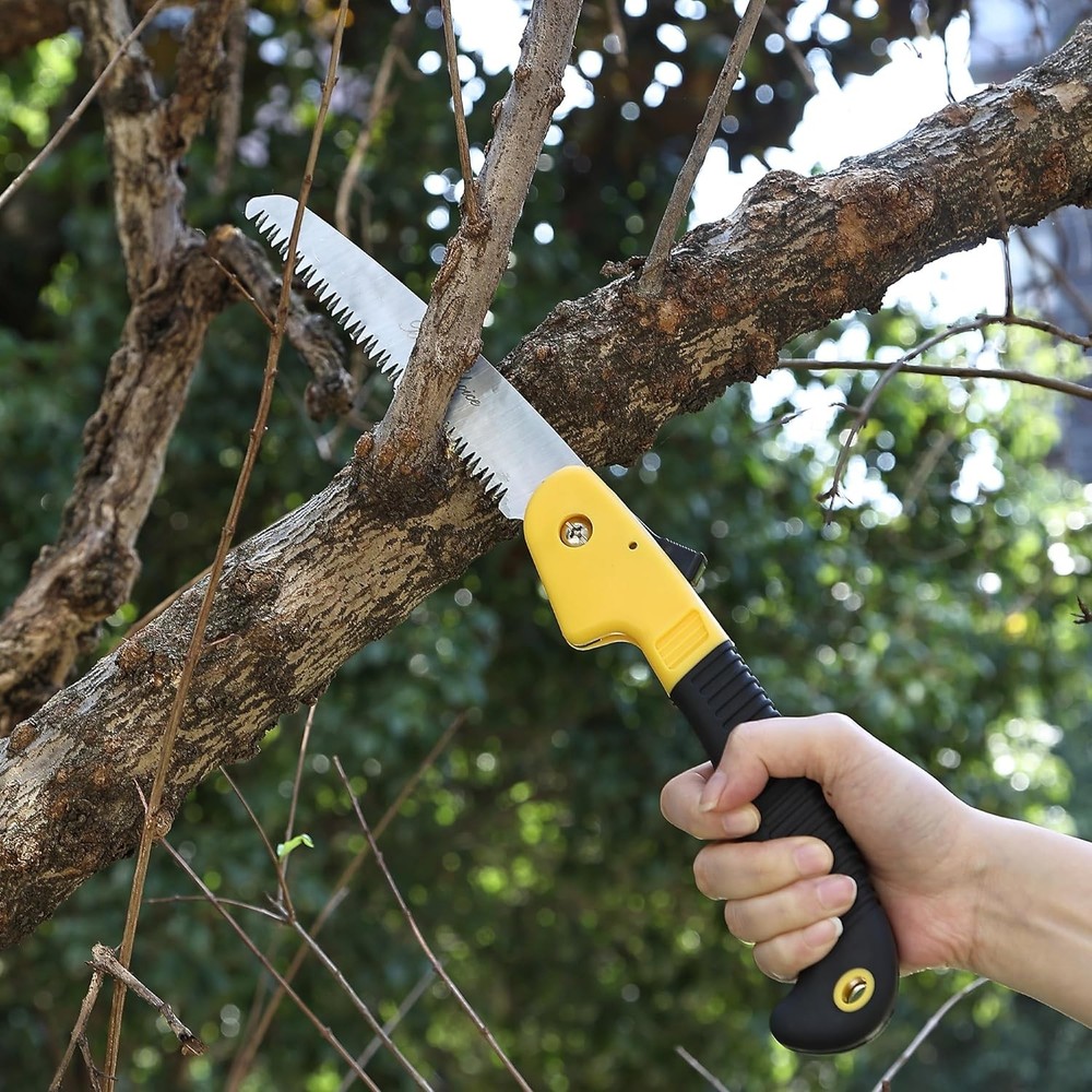 Bates 7-Inch Foldable Camp & Tree Saw Yellow