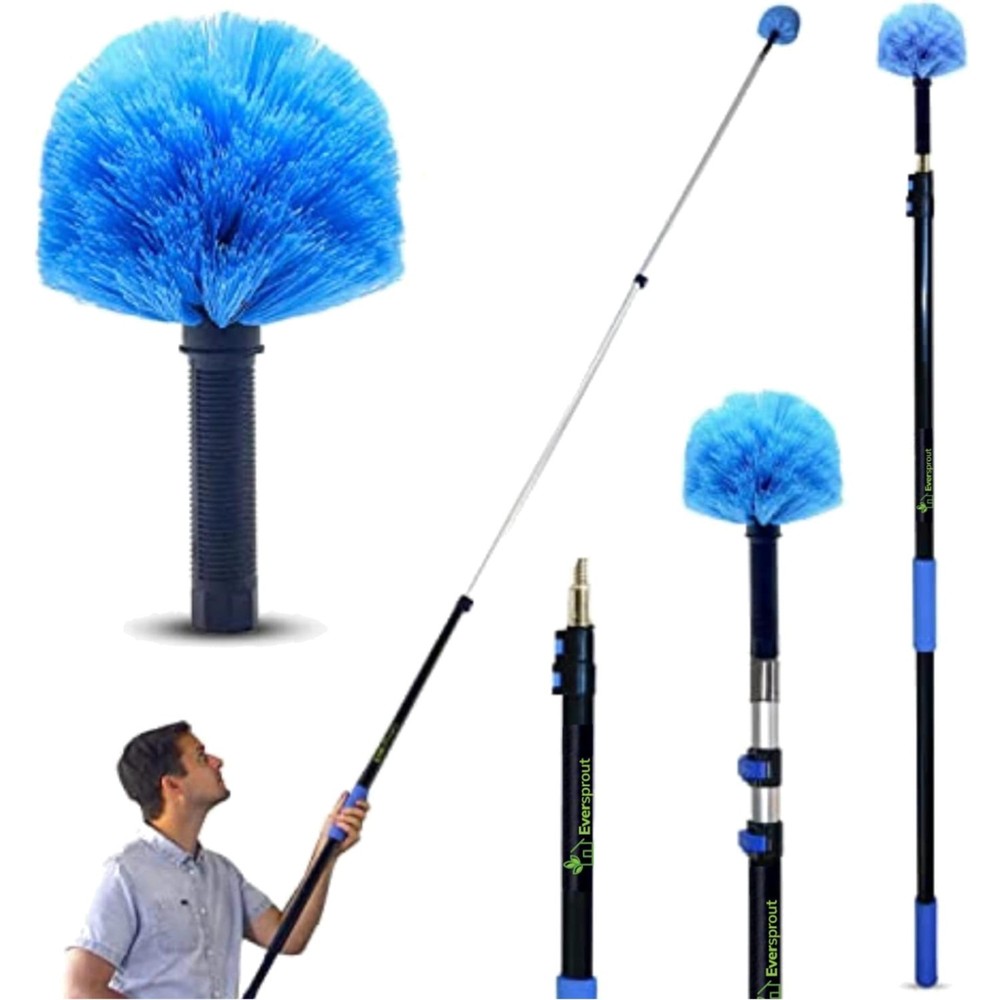 20ft Telescoping Cobweb Duster - Lightweight & Perfect for Indoor/Outdoor Use