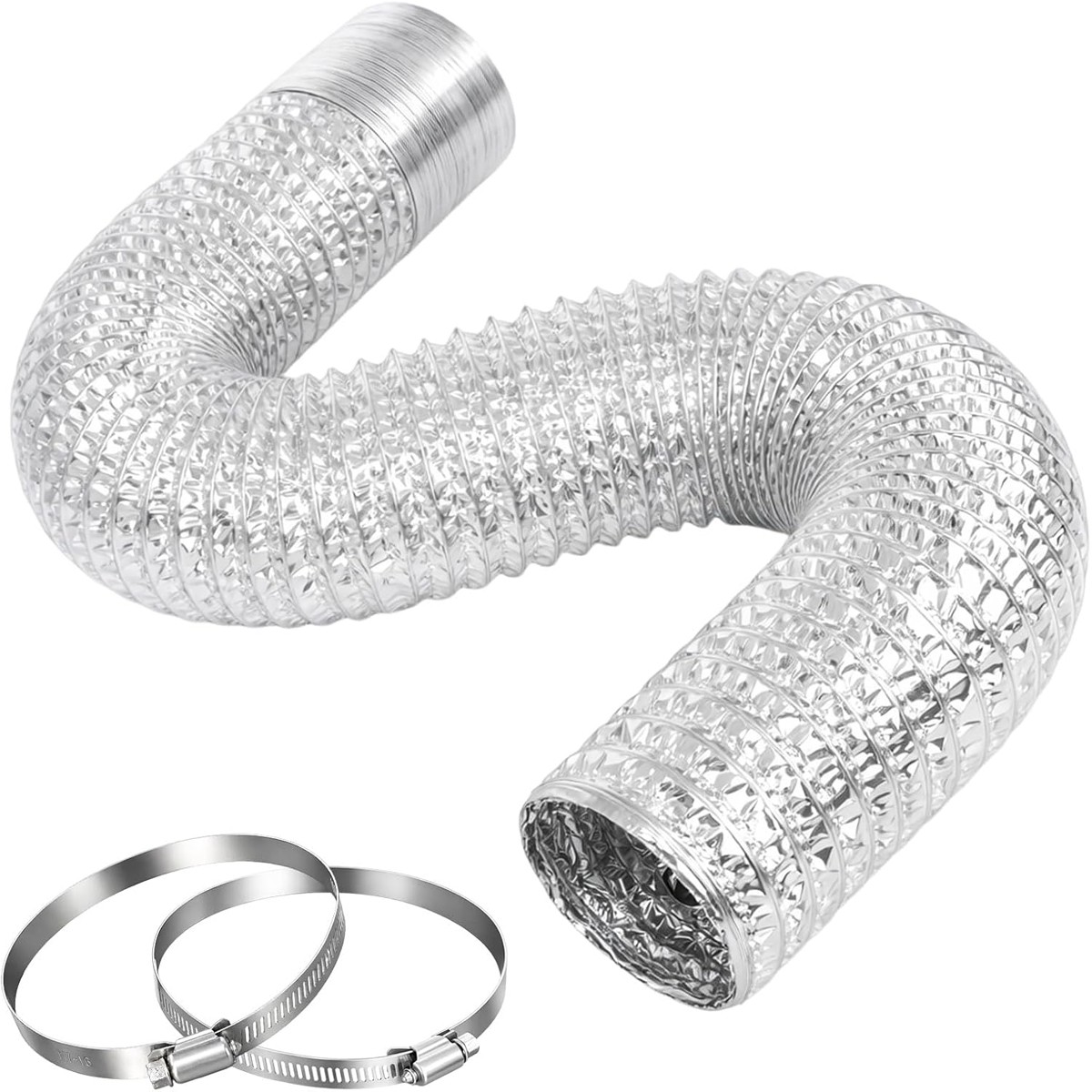 Flexible 4 inch 10 FT Aluminum Ducting Dryer Vent Hose for HVAC Exhaust