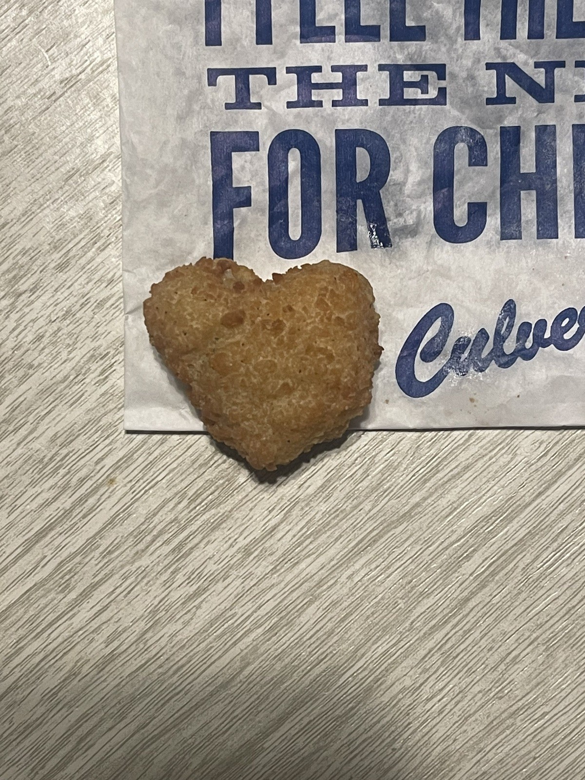Culver’s Heart Shaped Cheese Curd