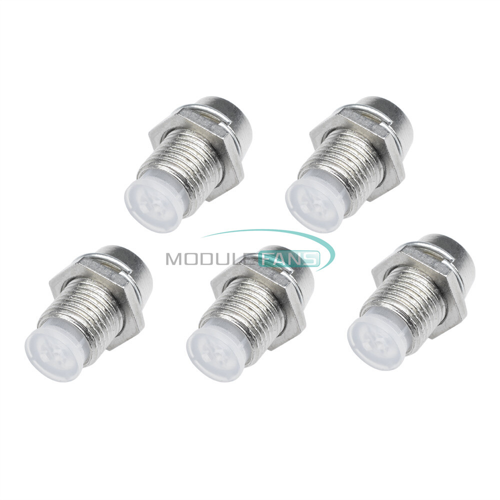 20PCS 5MM Chrome Metal Silver Bezel LED Holder Panel Display Mount Base Rubber