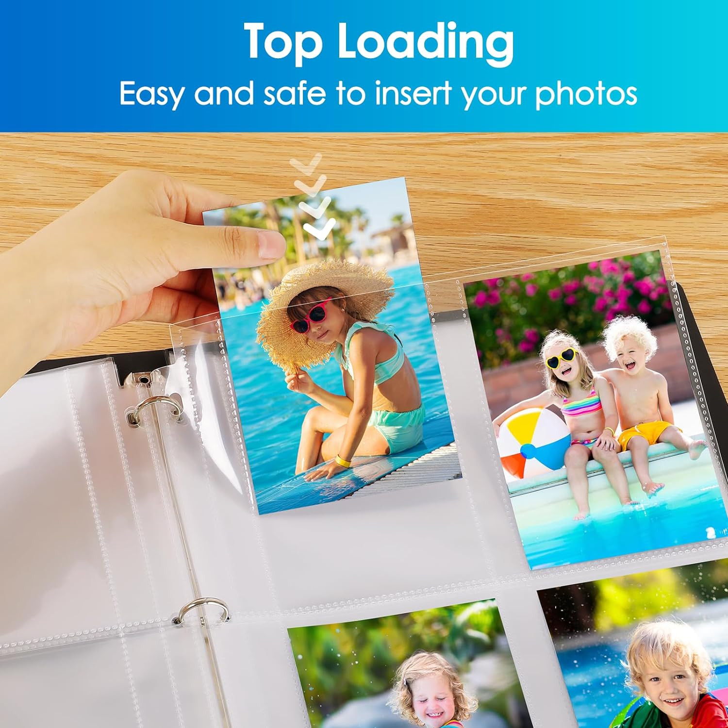 30-Pk 3.5x5 Photo Sleeves for 3-Ring Binder - Holds 240 Photos, Acid-Free