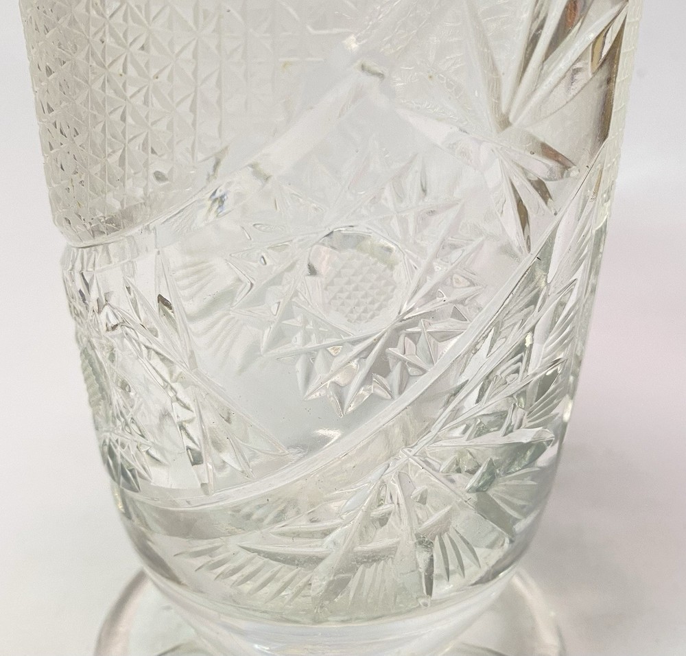 Large Crystal Vase. 9”
