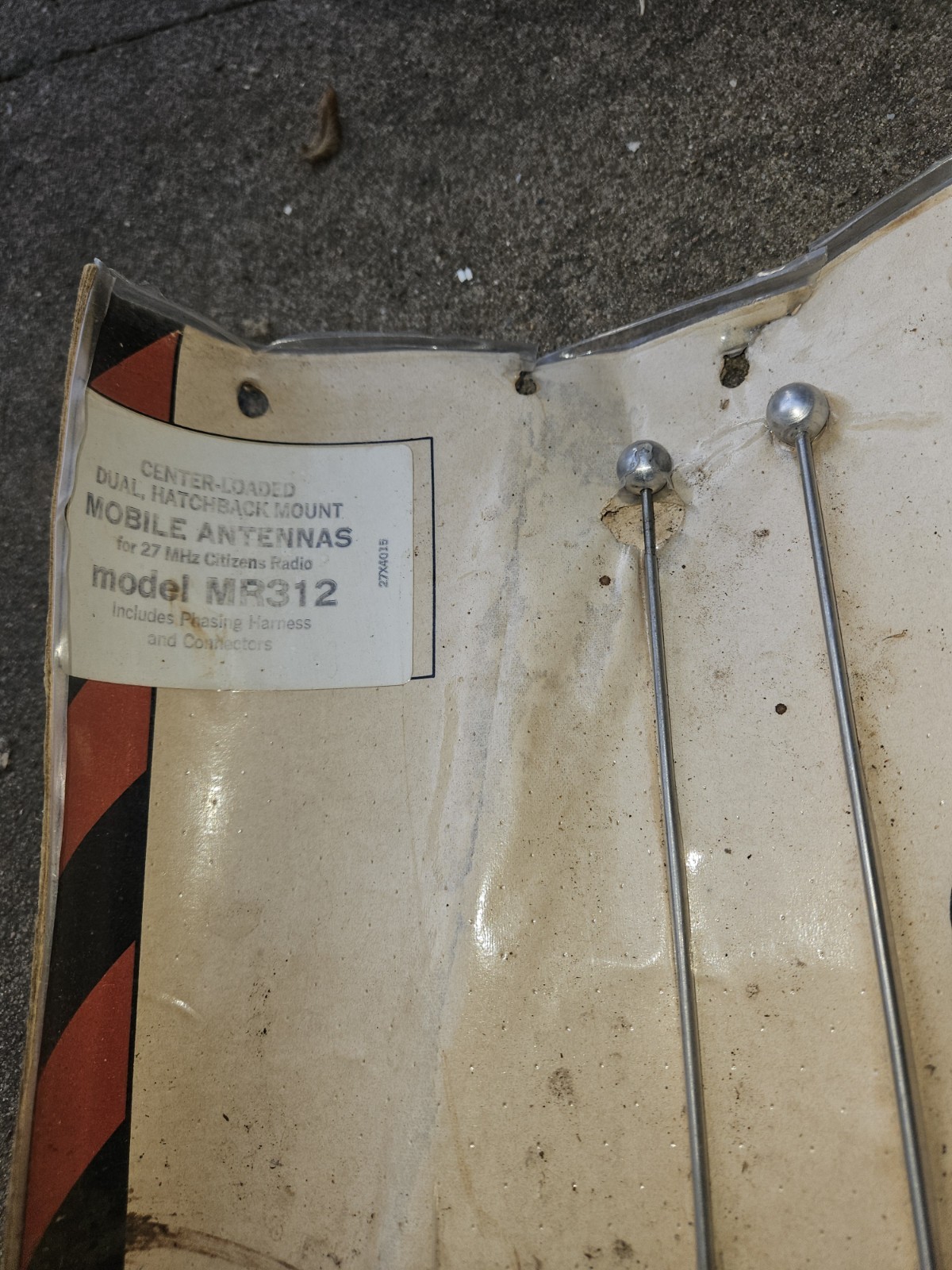 NOS ANTENNA SPECIALISTS CENTER LOADED MODEL MR312 MOBILE ANTENNA 27 MHz CB RADIO