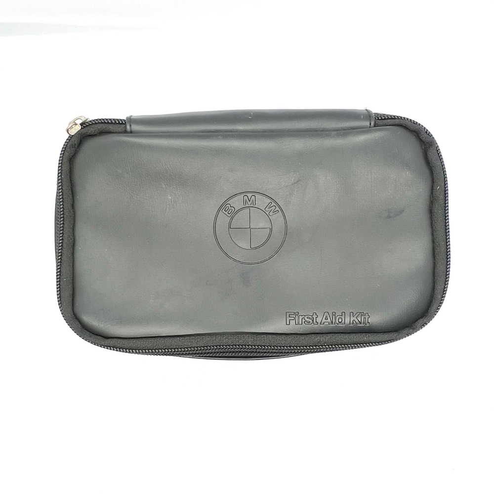 OEM BMW  First Aid Med Kit Leather Pouch Empty