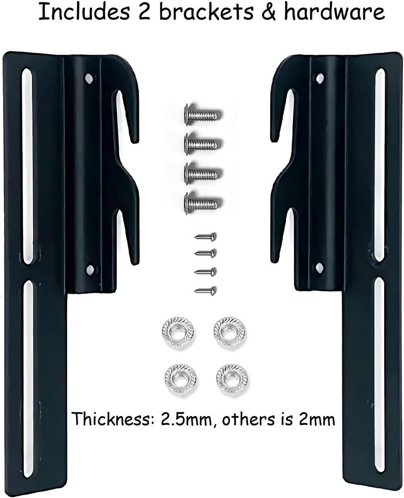2Pcs #711 Bolt-On to Hook-On Bed Frame Conversion Brackets