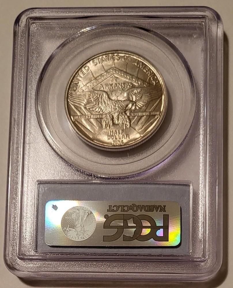 1936 Robinson Commemorative Silver Half Dollar MS64 PCGS