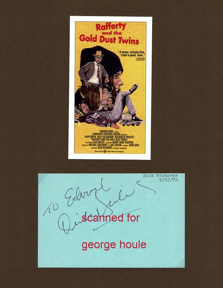 DICK RICHARDS - SIGNED - DIRECTOR - TOOTSIE - AA NOM