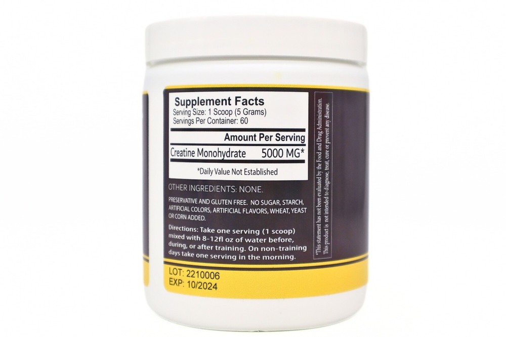 Creatine Monohydrate Powder 5000mg - 5 Grams Per Serving
