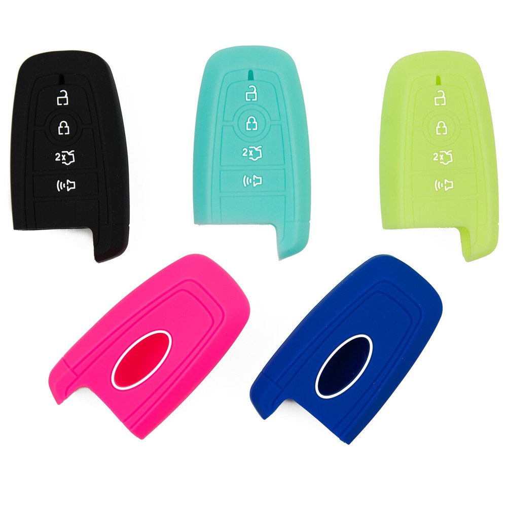 2018 - 2024 Ford Edge Remote Key Chain Solid Cover  4 Button Soft Silicone