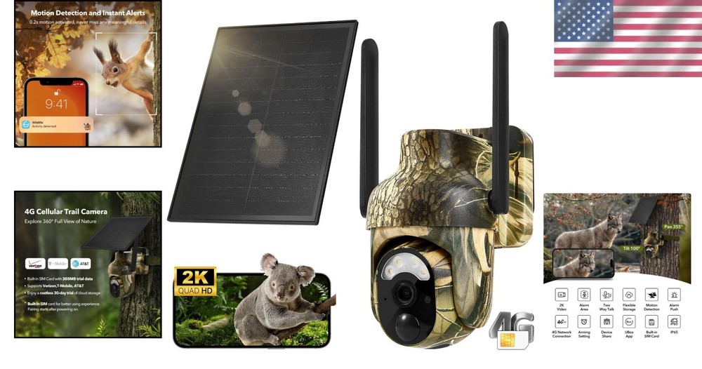 Solar Powered 4G LTE Trail Camera with Live Streaming