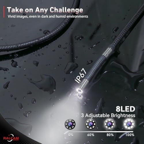 210° Articulating Borescope, 6.2mm Slim USB-C Endoscope Camera for Engine, Pipe