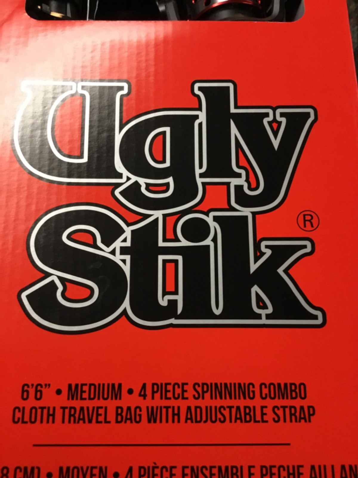 Ugly Stik 6”6 Spinning Reel Rod Combo 4-Piece Travel Kit WITH TRAVEL BAG NEW