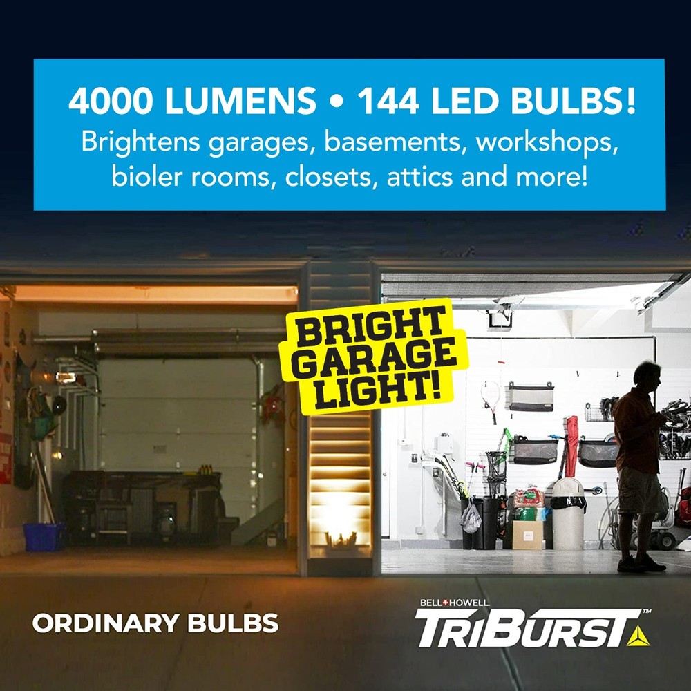 Bell + Howell TriBurst 4000 Lumens Multi-Directional LED 3 Panel Ceiling Light