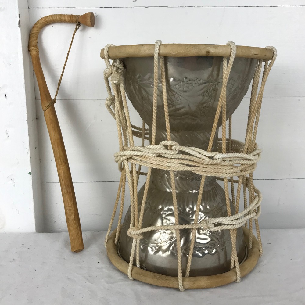 Talking Drum w/ Beater - Metal Shell
