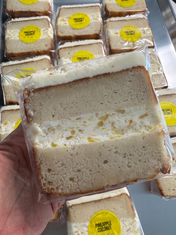 Gourmet Custom Cake Slice Box - Individually Wrapped Cake - 10ct