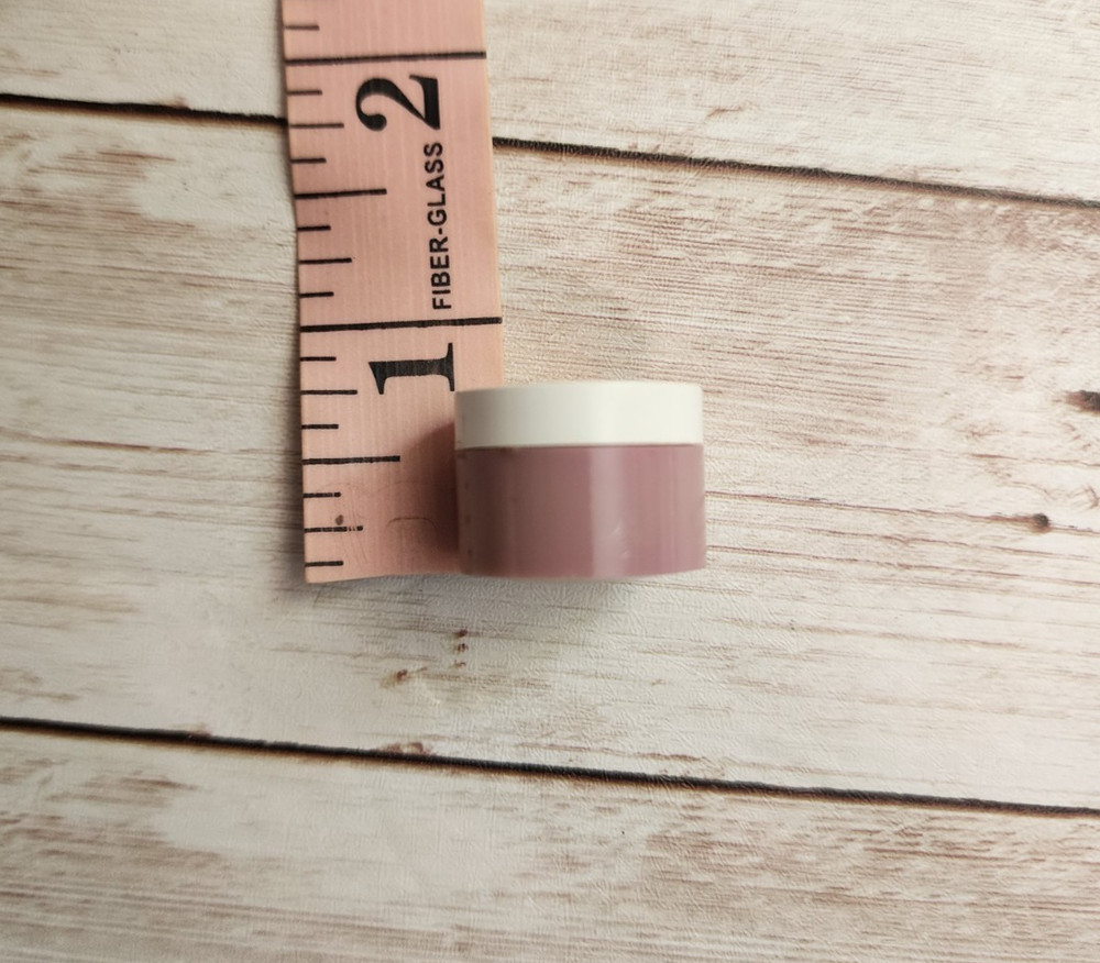MUMTAZ "Orange Blossom" Solid Perfume Pink Container with Blue Painted Flower