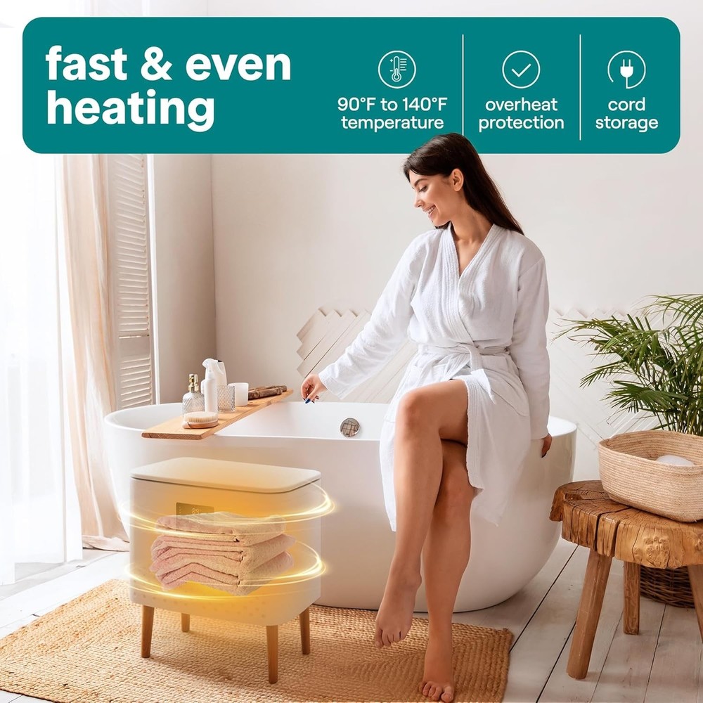 Effortless Towel and Blanket Warmer - Adjustable Settings & Compact Design