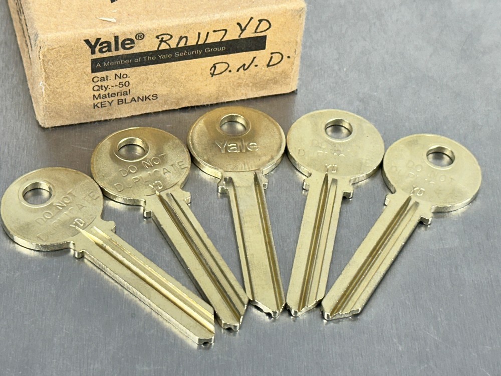 (5) Yale RN117 YD "DO NOT DUPLICATE" Key Blanks Keyway
