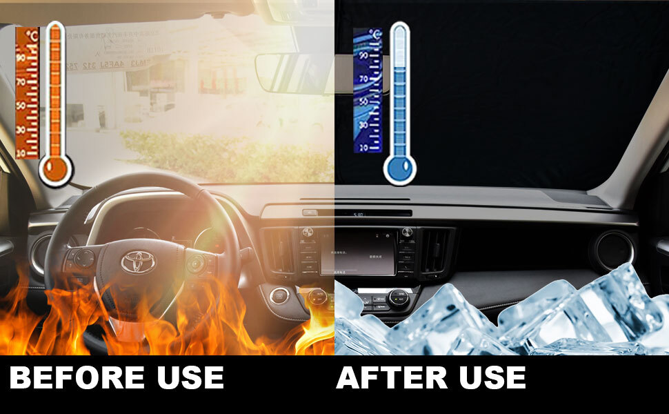 Custom For Toyota RAV4 2013-2018 Windshield Sunshade Window Sun Visor Protector