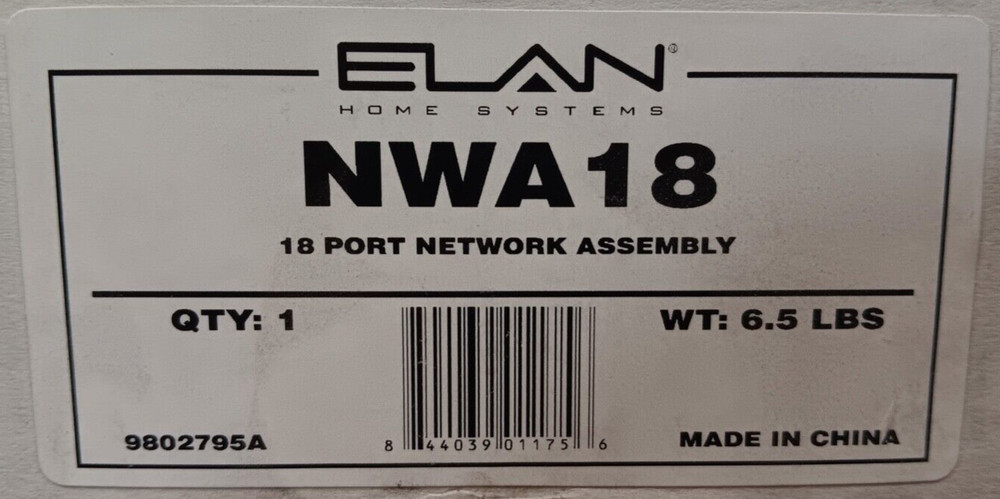 ELAN Home Systems NWA18 18 Port Network Assembly
