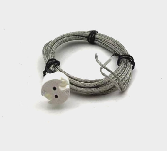 Replacement nickel 12-24V low voltage pendant socket with 6' Field-Cuttable Wire