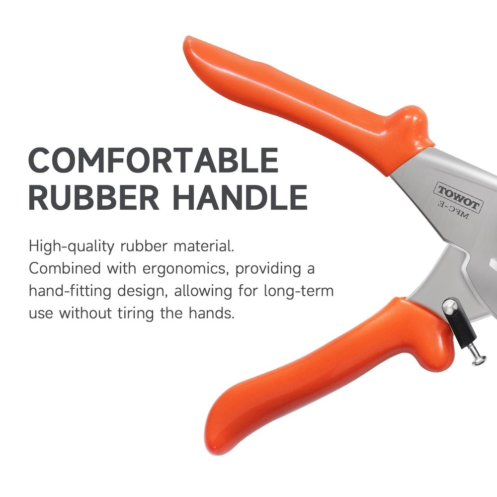 TOWOT Sharp Multi Angle Miter Shear Cutter, Adjustable at 45 To 135 Silver