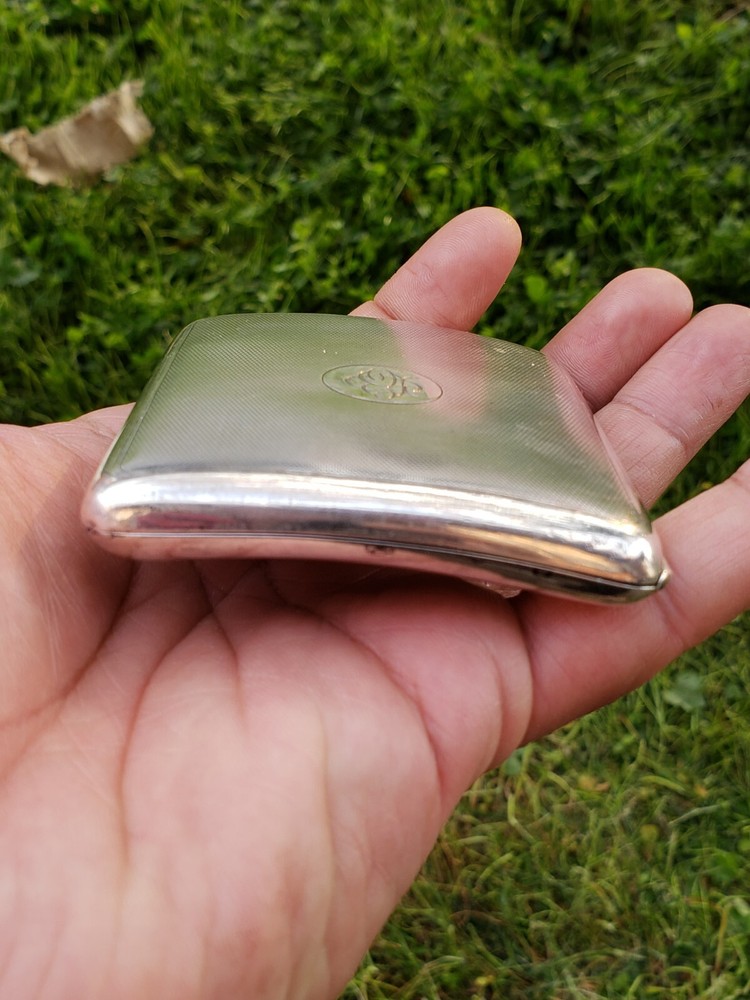 S.M & CO ANTIQUE STERLING SILVER CIGARETTE CASE