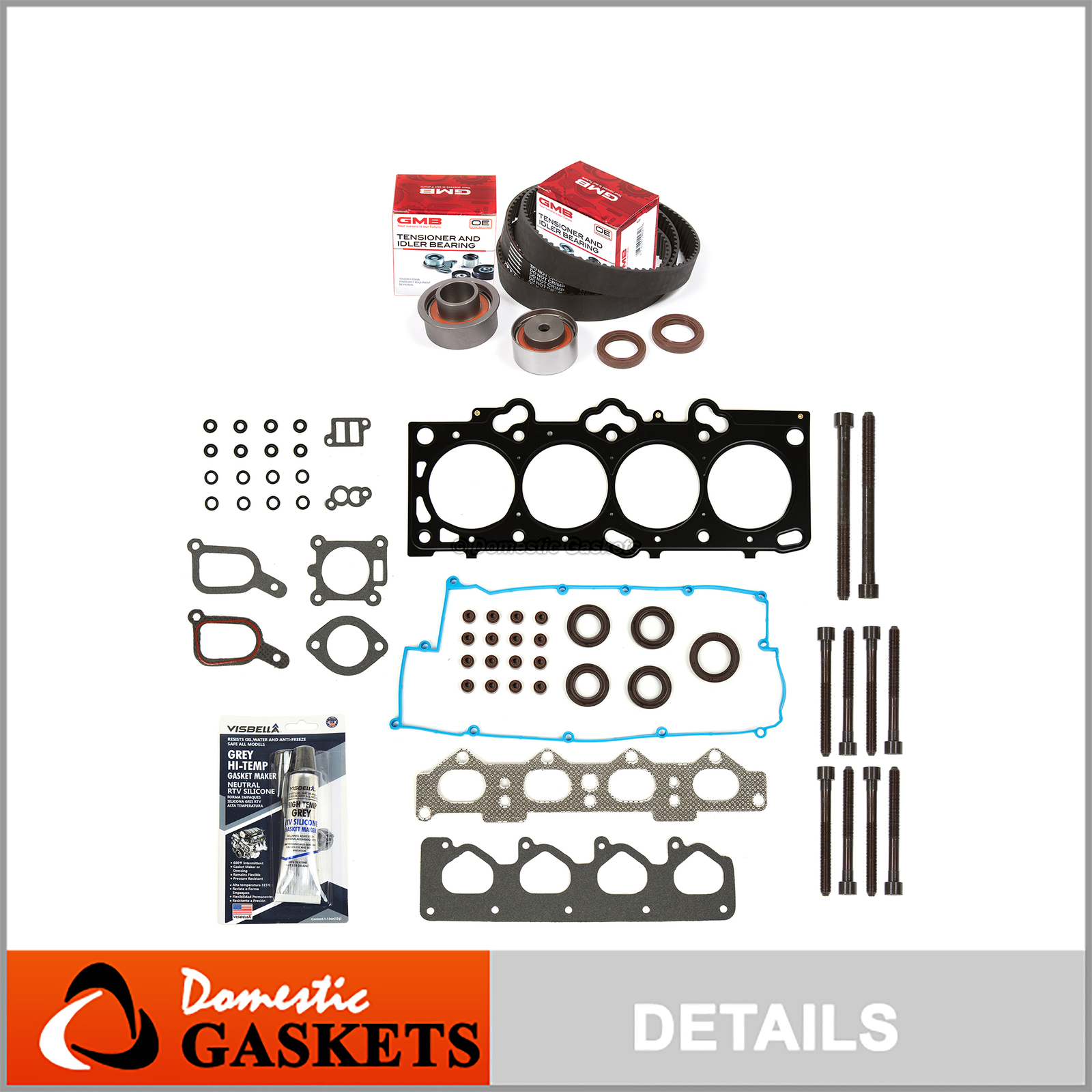 Head Gasket Set Timing Belt Kit Fit 02-06 Hyundai Kia Spectra 2.0 DOHC G4GF