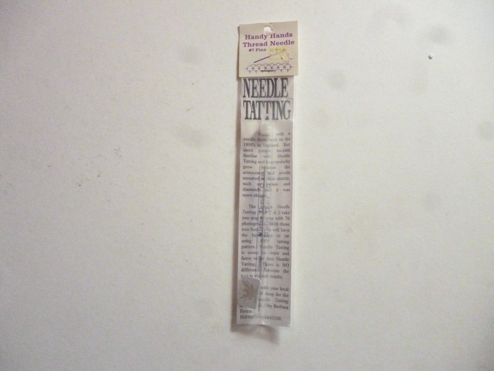 HANDY HANDS THREAD TATTING NEEDLE #7 FINE