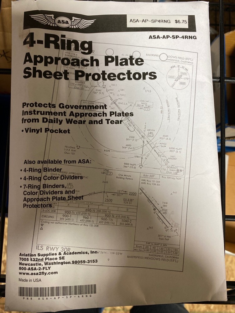 ASA approach Plate Sheet Protector