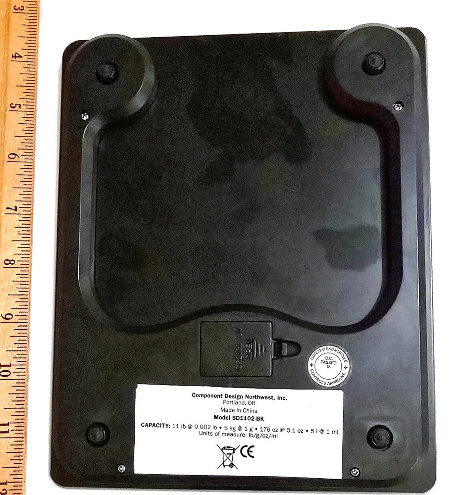 CDN Digital Scale Low Profile 11lb Capacity SD1102-BK