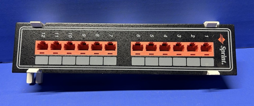 Cat5 Patch Panel 12 Port Punch Down Wall Mount, Sprint