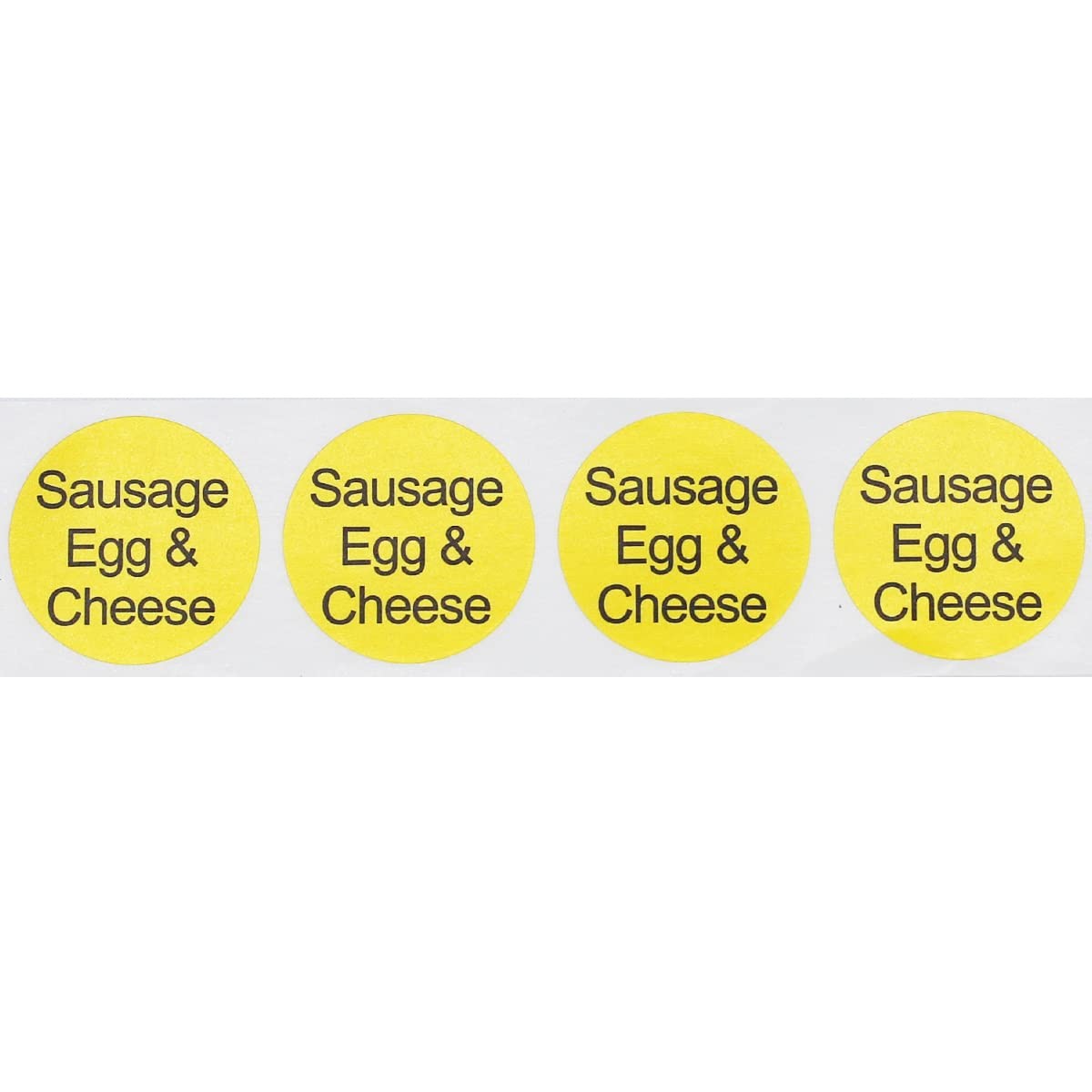 Sausage, Egg & Cheese Deli Labels 1 Inch Round 1 inch, &