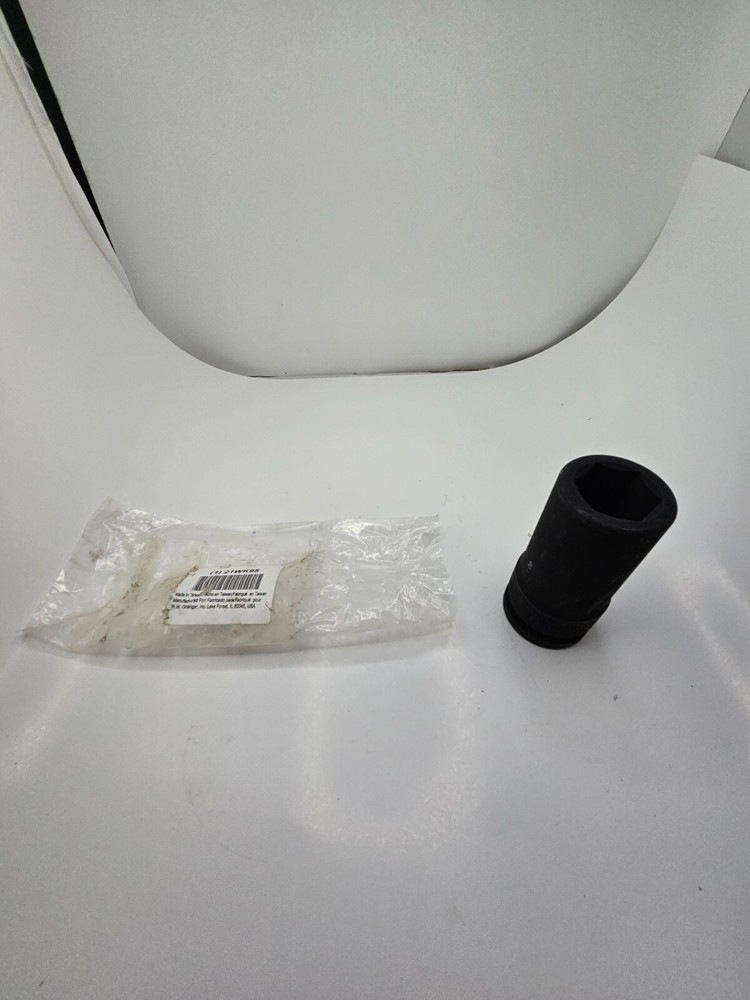 Westward 21WK95 Socket Size 15/16 Drive Impact Socket, Deep Socket, Black Oxide