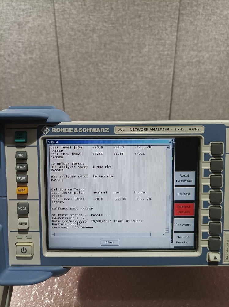 Rohde & Schwarz ZVL6, Vector Network Analyzer, 9 kHz - 6 GHz #