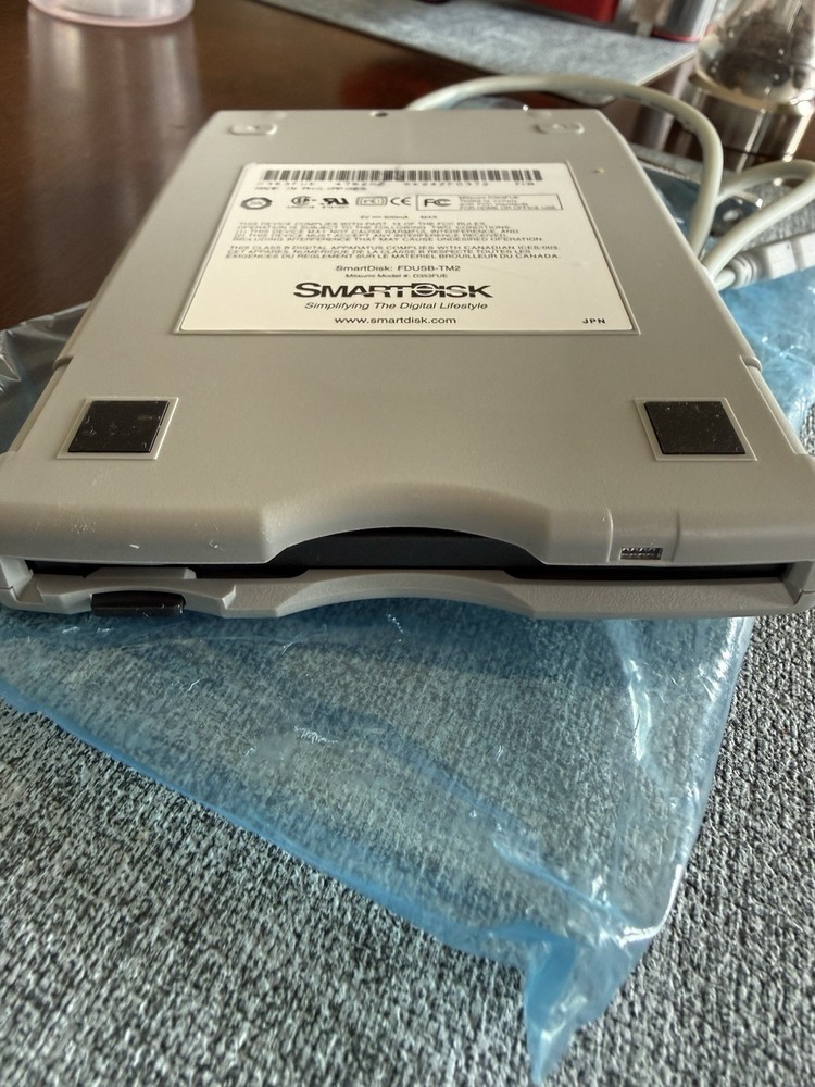 SmartDisk External USB Floppy 3.5” Disk Drive FDUSB-TM2 Mitsumi D353FUE Tested