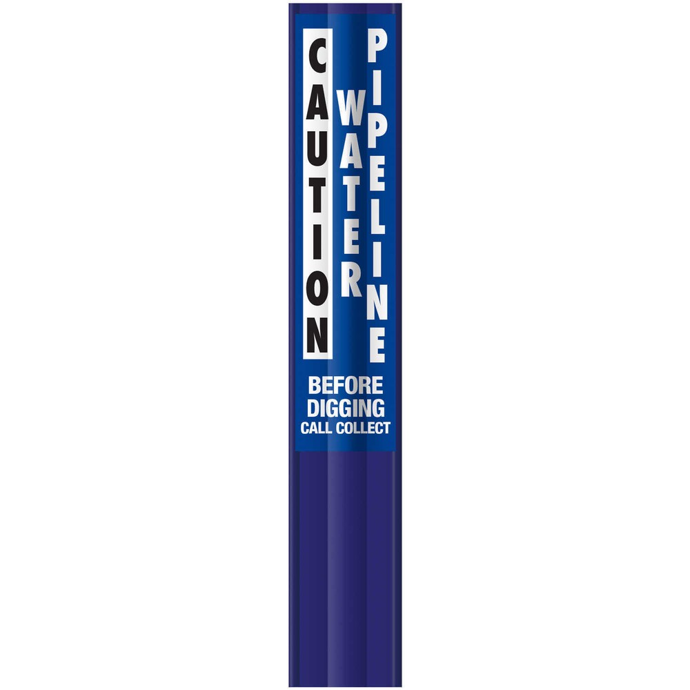 Fiberglass Utility Marker “Caution Water Pipeline” Blue