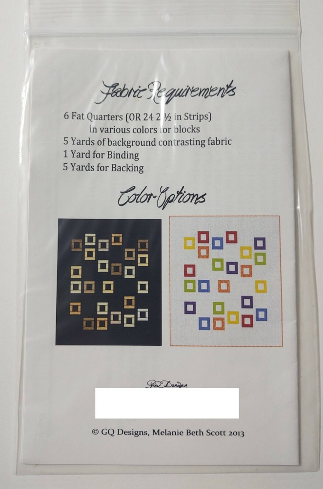 "Asymmetry" Quilt Pattern (Hard Copy)