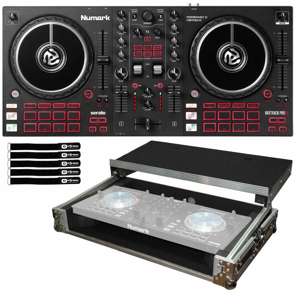 Numark Mixtrack Pro FX Effects 2-Deck Serato DJ Controller w Flight Case
