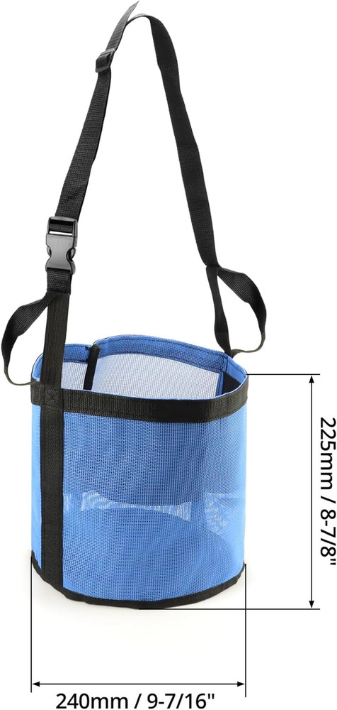 2 Pack Horse Feed Bag for Grain - Durable Mesh Grain Feeder with Adjustable Stra